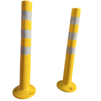 Poteau de délimitation flexible ROADSAFE 75 cm 2026, jaune, en PU réfléchissant, pour la sécurité des voitures et des parkings, destiné au marché équatorien