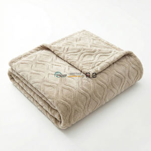 Manta de terciopelo jacquard 3D al por mayor para eventos de boda y banquetes de hotel, regalo VIP, manta de felpa personalizada - Product Image 1