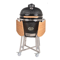 Grill au charbon de bois portable TOPQ, fabrication OEM/ODM en Chine, grill Kamado en céramique de 21 pouces, idéal pour la cuisine en plein air et les rassemblements.