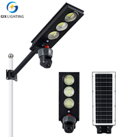 Lampadaire solaire 100W GJX-GH129-100W avec caméra sans fil multi-lentilles, stockage sur carte mémoire 4G CN GUA