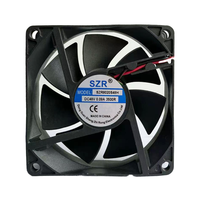 Ventilateurs de refroidissement sans balais DC étanches SZR8020 80x80x20mm 5/12/24/48V Roulement à manchon Ventilateur axial DC pour ordinateur silencieux Boîtier PC