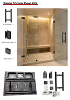 Poignée de tirage pour porte de douche en acier inoxydable sur mesure de 8 pouces, style échelle, tube rond