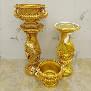 European Style Living Room Floor Large Vase Ornaments <b>Gold</b> Plated Home Decorations <b>TV</b> Cabinet Dried Flower Insert Flower - Product Image 4