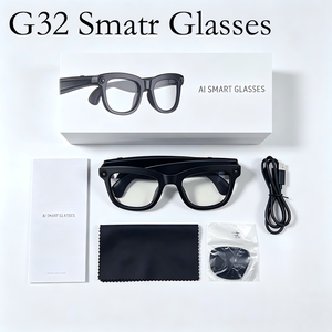 แว่นตาอัจฉริยะ G32 AI พร้อมกล้อง HD 8MP บันทึกวิดีโอ 1080P แว่นกันแดด WIFI รองรับการแปลภาษา OpenAI เล่นเพลง รองรับเสียง BT - Product Image 1