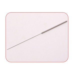 Agujas de acupuntura estériles Huanqiu, 100 piezas, mango de acero inoxidable desechable para un solo uso - Product Image 4