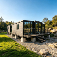 Casa Modular Plegable de 2 y 3 Dormitorios, Casa Móvil Pequeña de 20, 30 y 40 Pies, Casa Contenedor Expandible Prefabricada de Lujo