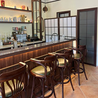 Chaise haute pivotante en bois massif rétro, tabouret de bar pour café et comptoir, ensemble table et chaise haute pour restaurant