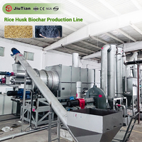 Usine de carbonisation des balles de riz (déchets agricoles) pour la production de biochar et la séquestration du carbone