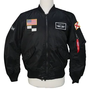 Mens Anti-static Flight Jacket Bomber Jacket as Picture Fabric & Custom Made for Winter