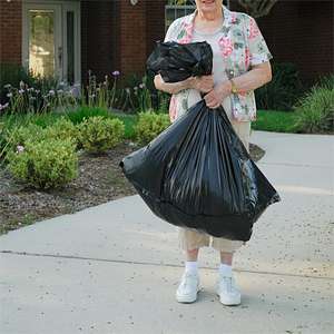 55-60 Gallon Black Industrial Leak-Proof Plastic Trash <b>Bags</b> Thickened HDPE Garbage <b>Bag</b> for Mall Use - Product Image 5