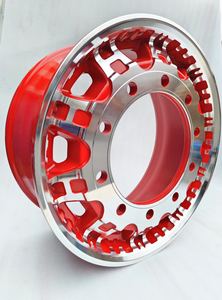 正德高品质定制22.5x9.00英寸光亮镀铝轮圈全新，适用于解放卡车改装/升级 - Product Image 5