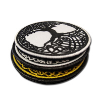 Patchs de broderie arbre de vie grand arbre avec crochet et boucle Patch en tissu Patch de repassage personnalisé en usine