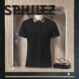 New Arrival Men's Solid <b>Black</b> <b>Button</b>-Up Shirt Polyester Knitted Fabric Quick Dry Short Sleeve Casual Sports 180g - Product Image 3