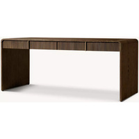 Bureau sculpté en bois massif de style américain, mobilier de bureau, coiffeuse design, chambre, villa et hôtel