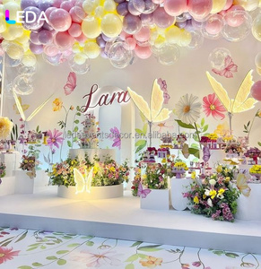 LEDA Ins Hot Party Decoration LED Glowing Butterfly Light Stand for Wedding Party Birthday Decoration - Product Image 2