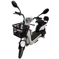 Vélo électrique de ville à batterie au plomb-acide électronique 48V 350W, scooter électrique, cadre en acier de 14 pouces, pneu à vide, 2 places pour adultes