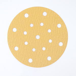 Disque abrasif OEM Scorpion Star S10 multi-trous 6 pouces 150 mm en oxyde d'aluminium jaune doré, dureté moyenne, pour ponçage aiguisant - Product Image 2