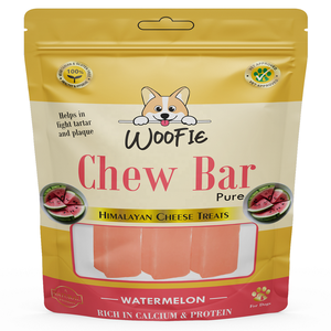 Barra Masticable de Queso del Himalaya con Sandía Woofie para Perros, Sin Granos, Golosinas Dentales - Product Image 1