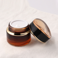Set botol kaca kosmetik, Set botol Losion hitam-oranye 30g 50g 40ml 100ml 120ml botol pompa Perawatan Kulit Wajah krim mata