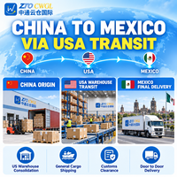 Transit de fret Mexique via les États-Unis LCL+Express pour outils et pièces métalliques, service d'expédition porte-à-porte 30-45 jours