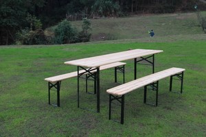 Ngoài Trời Gấp Bia Di Động Băng Ghế Dự Bị Bảng Thiết Lập Cắm Trại Ăn Uống Hình Chữ Nhật Bằng Gỗ Thanh Di Động Bảng Ghế Ghế Đặt Cho Các Sự Kiện - Product Image 5