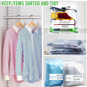 Sacchetti di Plastica Grandi da 3 Galloni con Chiusura a Zip, 2 <span class=keywords><strong>Mil</strong></span>, <span class=keywords><strong>16</strong></span>" X 18", Sacchetti Riutilizzabili Resistenti e Trasparenti per Congelatore - Product Image 2