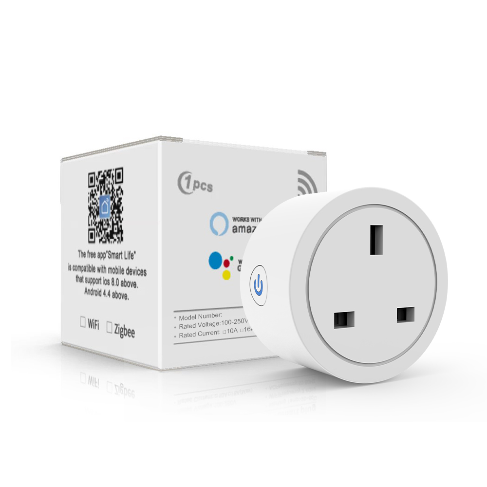 WIFI UK Power Socket Plug Aleax Timing Tuya Smart life APP Wireless remote control Smart Power meter electric Plug Socket Outlet