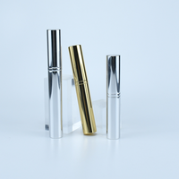 Emballage cosmétique en plastique 5ml 7.5ml 10ml Flacon pompe sans air pour sérum contour des yeux Or brillant PETG Emballage d'huile essentielle avec pompe