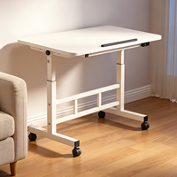 Table pliante portable de chevet en gros, bureau d'apprentissage pour ordinateur, bureau inclinable simple et réglable