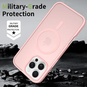 เคสกันกระแทก iPhone 16 Pro Max สีชมพู <span class=keywords><strong>2</strong></span> in 1 TPU+<span class=keywords><strong>PC</strong></span> สำหรับรุ่นต่างๆ ป้องกันการลื่น ฝาหลัง 15 Coque - Product Image 2