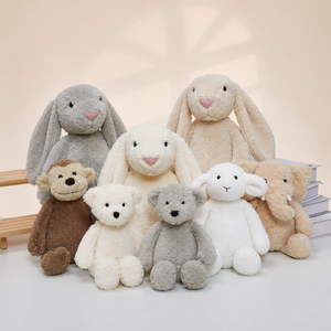 Juguetes de Peluche Suaves y Esponjosos de Animales del <span class=keywords><strong>Bosque</strong></span>, Lindos Peluches de Mono, Conejo, Elefante, Osito de Peluche, Muñeco para Dormir, Regalo Navideño - Product Image 1