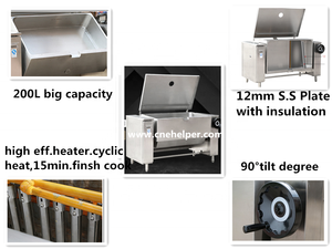 Sartén Inclinable con Doble Fondo, Olla Inclinable para Cocinar, Equipo de Cocina, Máquina para Freír Filetes de <span class=keywords><strong>KFC</strong></span> y Langostinos Fritos - Product Image 6