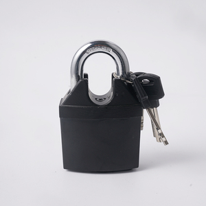 Candado de Hierro Reforzado Antirrobo de Alta Calidad de Fábrica FEIHUAN, Llave Cuadrada Negra, Recubrimiento Plástico Impermeable, 4 Llaves - Product Image 3