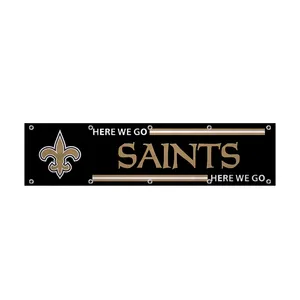 New Orleans Saints Good quality Promotional Customized Football Fans 2x6ft Flag NFL High quality Gift Man Cave Banner