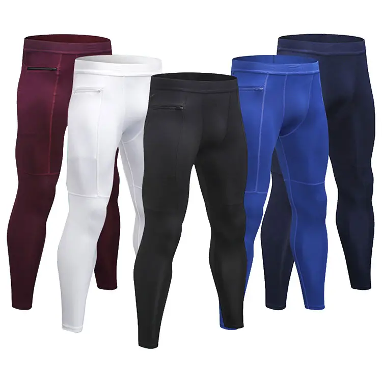 Modern Style Wholesale Gym Fitness Wear Training Pro Running Long Pants Men's Sports Tights