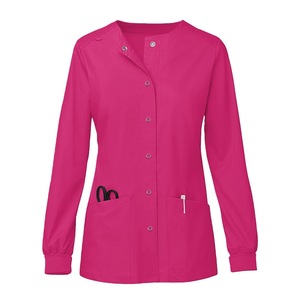 Printed Scrub Top Women Moisture Wicking Knitted Long Sleeve Hospital Uniforms For Nurse Doctor Clinic Dental Work Clothes - Product Image 4