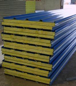 Shandong acier coloré revêtement en polyuréthane matériau en polyuréthane <span class=keywords><strong>laine</strong></span> <span class=keywords><strong>de</strong></span> roche panneau composite - Product Image 6