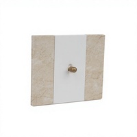 Interruptor de Pared con Textura de Mármol, Estándar Europeo, Interruptor de Palanca de Dos Tonos, Diseño Moderno KLASS para Hoteles