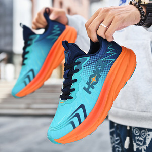 Scarpe da Trail Running Unisex Blu Traspiranti con Ammortizzazione Ultra Spessa, Suola Antiurto, Antiscivolo, con Lacci, per Trekking Outdoor - Product Image 5