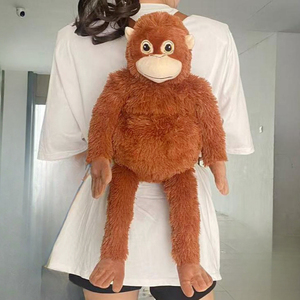 Mochila de Peluche de Gorila con Relleno de Algodón PP Súper Suave y Bordado - Product Image 2