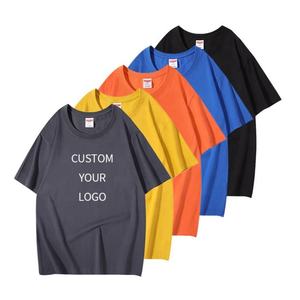 T-shirts en coton peigné super doux pour hommes T-shirts à manches courtes et col rond T-shirts unisexes avec logo personnalisé - Product Image 4