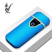 Briquet électronique rétro personnalisé avec empreinte digitale, chargement USB, briquet électronique coupe-vent sans flamme, briquet à double arc
