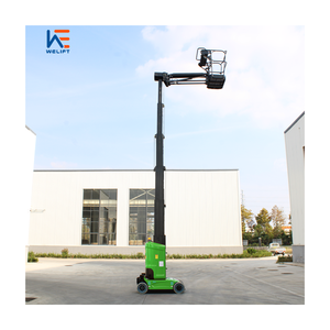 Mini plataforma elevadora eléctrica autopropulsada de 8m, 10m, 200KG, mástil hidráulico, elevador telescópico - Product Image 5