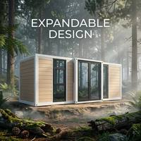 Casa Contenedor Aislada de Diseño de Estructura de Acero de Lujo, Casa Contenedor Modular Portátil, Casa Contenedor Expandible de 20-40 pies