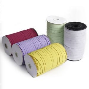 Sangle tressée haute élastique de couleur assortie 6mm cordon élastique <span class=keywords><strong>plat</strong></span> pour la couture de la ceinture et du pantalon taille 144 mètres/rouleau - Product Image 2
