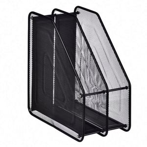 Metal Mesh 2 Tiers Magazine Holder Document <b>File</b> <b>Organizer</b> for Office School Supplies Cute Desk <b>Organizer</b> Hot Desk <b>Organizer</b> - Product Image 1