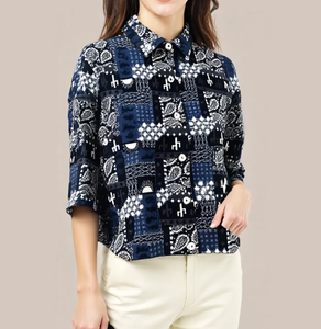 Camisa de verano personalizable para mujer, ropa de calle sostenible con estampado elegante, fabricante de Vietnam, entrega rápida, tejido lavable - Product Image 6