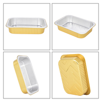 Moule à gâteau en aluminium de 2200ml pour extérieur, moule à pâtisserie de 11 pouces, vaisselle de pique-nique jetable de 75oz, boîte en aluminium à emporter