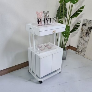 Chariot de salon de beauté roulant, design luxueux, chariot à outils, chariot de manucure, organisateur moderne, carrito con ruedas, mobilier de salon - Product Image 4