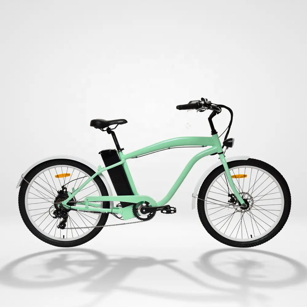 Bicicleta eléctrica de 48v, 500w, 15Ah, neumático ancho de gran potencia, bicicleta eléctrica para nieve, Crucero de playa eléctrico